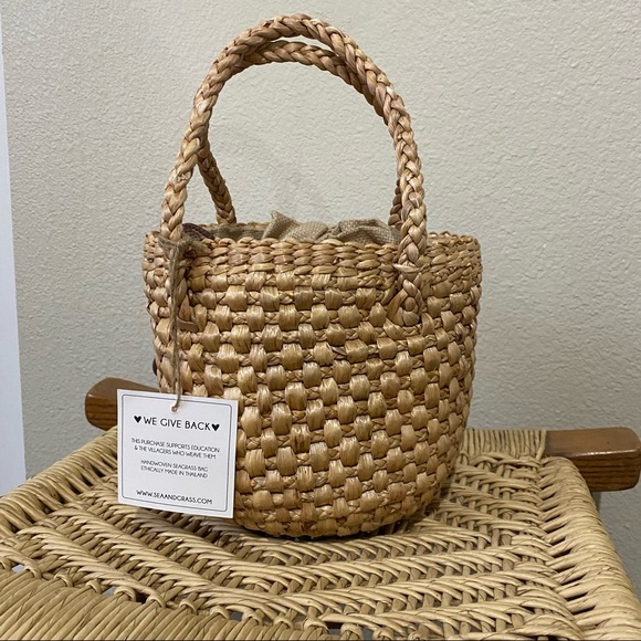 sea and grass Handbags - NWT Sea and Grass woven bucket bag